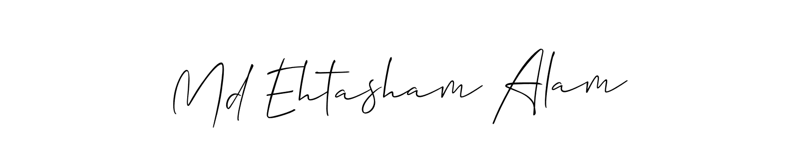 How to make Md Ehtasham Alam name signature. Use Allison_Script style for creating short signs online. This is the latest handwritten sign. Md Ehtasham Alam signature style 2 images and pictures png