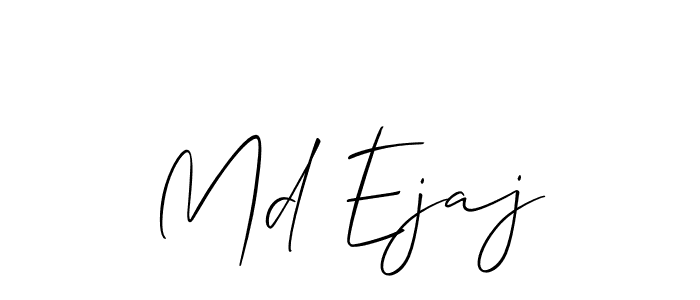 if you are searching for the best signature style for your name Md Ejaj. so please give up your signature search. here we have designed multiple signature styles  using Allison_Script. Md Ejaj signature style 2 images and pictures png