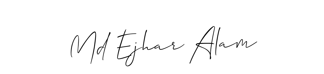 Create a beautiful signature design for name Md Ejhar Alam. With this signature (Allison_Script) fonts, you can make a handwritten signature for free. Md Ejhar Alam signature style 2 images and pictures png