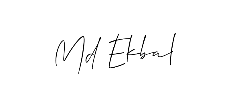 Design your own signature with our free online signature maker. With this signature software, you can create a handwritten (Allison_Script) signature for name Md Ekbal. Md Ekbal signature style 2 images and pictures png