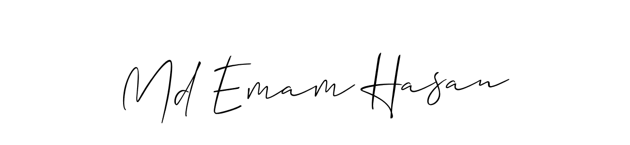 Also we have Md Emam Hasan name is the best signature style. Create professional handwritten signature collection using Allison_Script autograph style. Md Emam Hasan signature style 2 images and pictures png