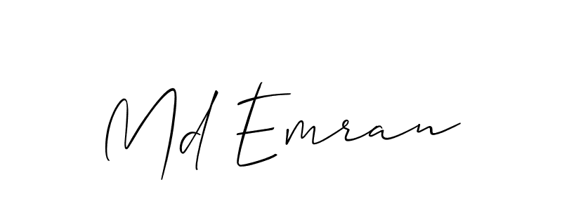 It looks lik you need a new signature style for name Md Emran. Design unique handwritten (Allison_Script) signature with our free signature maker in just a few clicks. Md Emran signature style 2 images and pictures png