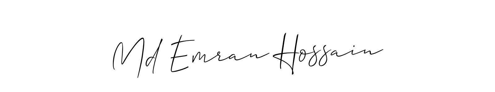 How to Draw Md Emran Hossain signature style? Allison_Script is a latest design signature styles for name Md Emran Hossain. Md Emran Hossain signature style 2 images and pictures png