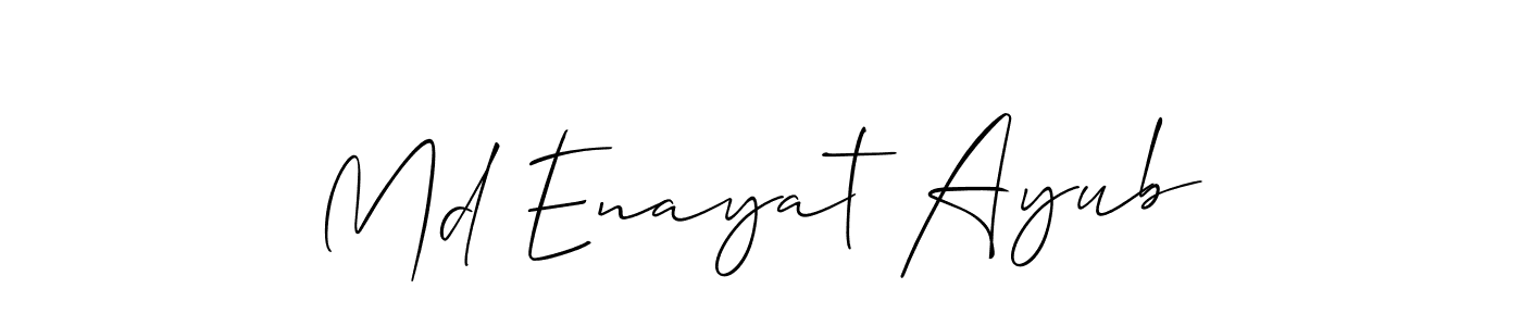 How to make Md Enayat Ayub signature? Allison_Script is a professional autograph style. Create handwritten signature for Md Enayat Ayub name. Md Enayat Ayub signature style 2 images and pictures png