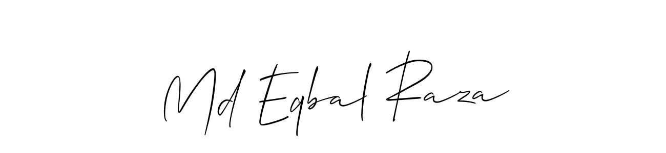 Make a beautiful signature design for name Md Eqbal Raza. With this signature (Allison_Script) style, you can create a handwritten signature for free. Md Eqbal Raza signature style 2 images and pictures png