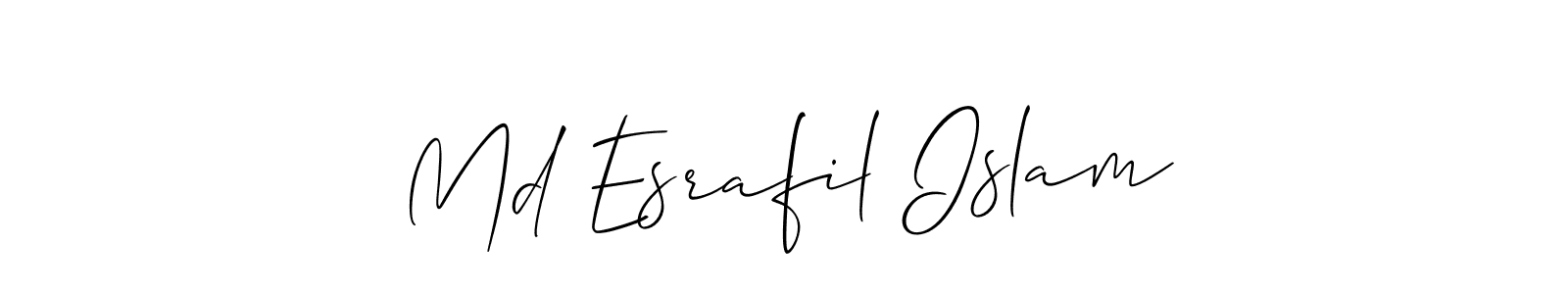 You should practise on your own different ways (Allison_Script) to write your name (Md Esrafil Islam) in signature. don't let someone else do it for you. Md Esrafil Islam signature style 2 images and pictures png