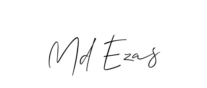 if you are searching for the best signature style for your name Md Ezas. so please give up your signature search. here we have designed multiple signature styles  using Allison_Script. Md Ezas signature style 2 images and pictures png