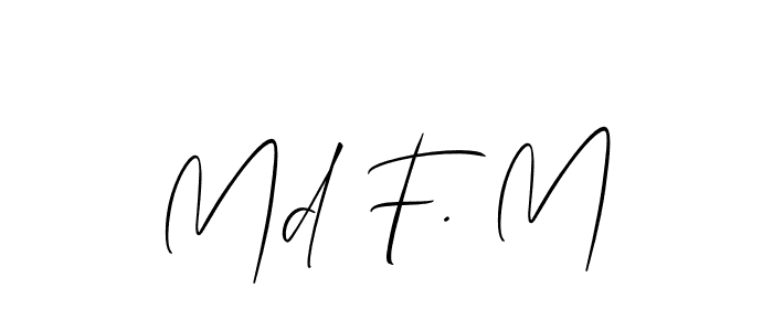 Check out images of Autograph of Md F. M name. Actor Md F. M Signature Style. Allison_Script is a professional sign style online. Md F. M signature style 2 images and pictures png