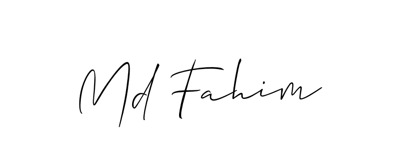 Similarly Allison_Script is the best handwritten signature design. Signature creator online .You can use it as an online autograph creator for name Md Fahim. Md Fahim signature style 2 images and pictures png