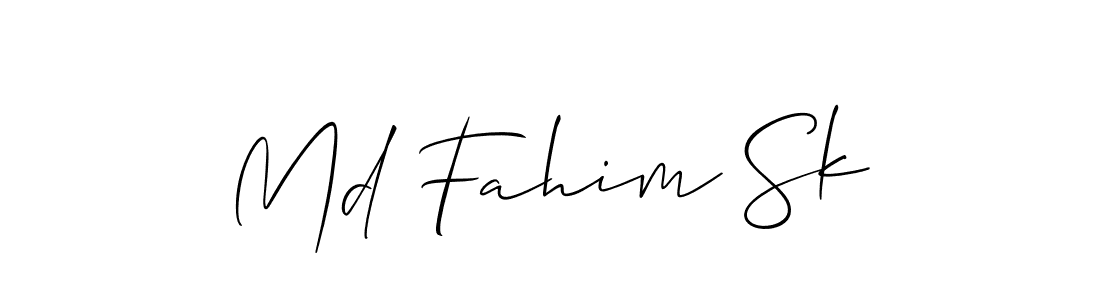 Md Fahim Sk stylish signature style. Best Handwritten Sign (Allison_Script) for my name. Handwritten Signature Collection Ideas for my name Md Fahim Sk. Md Fahim Sk signature style 2 images and pictures png