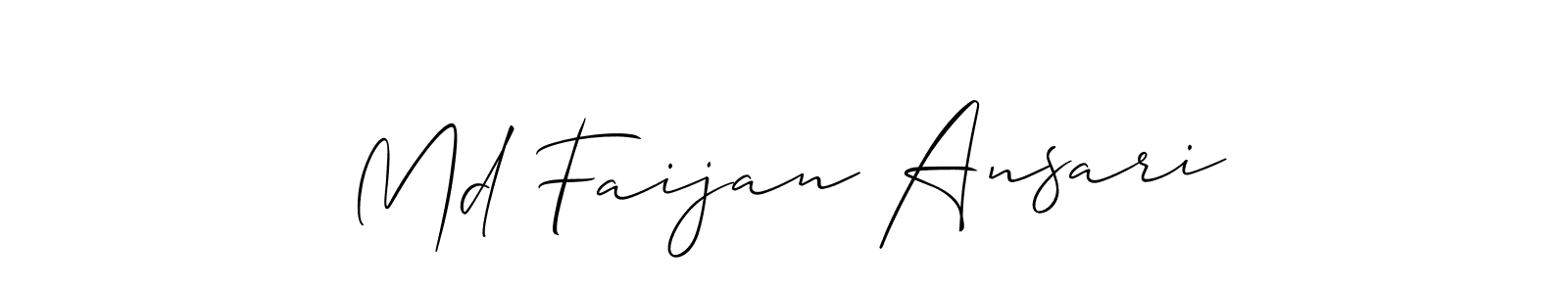 Make a beautiful signature design for name Md Faijan Ansari. With this signature (Allison_Script) style, you can create a handwritten signature for free. Md Faijan Ansari signature style 2 images and pictures png