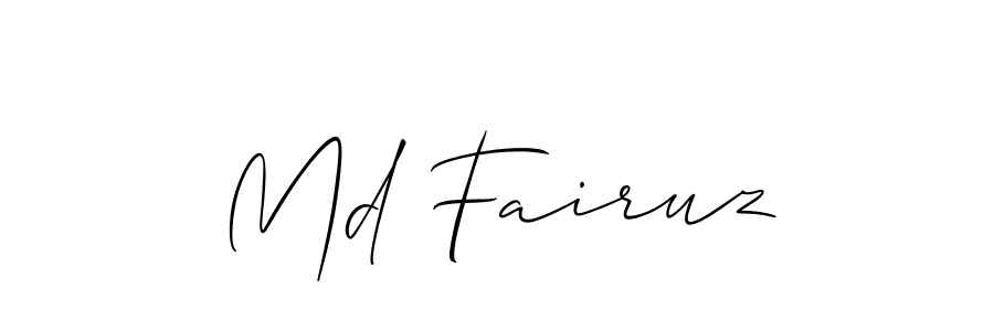 It looks lik you need a new signature style for name Md Fairuz. Design unique handwritten (Allison_Script) signature with our free signature maker in just a few clicks. Md Fairuz signature style 2 images and pictures png