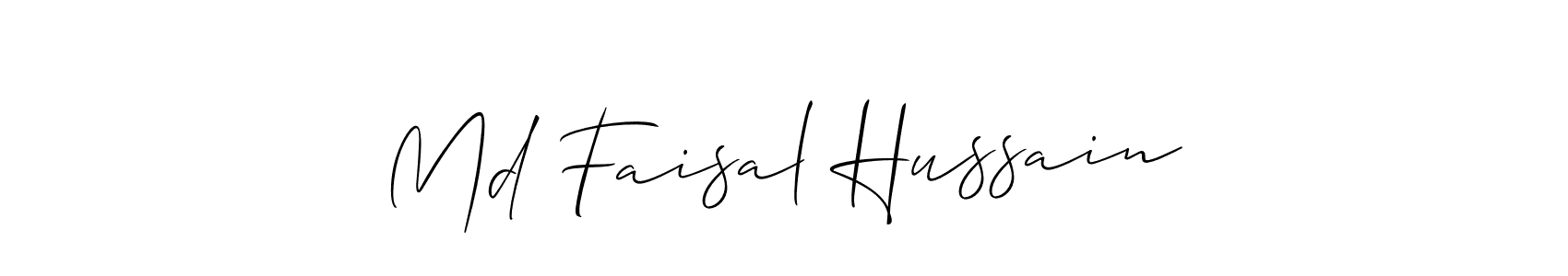 Similarly Allison_Script is the best handwritten signature design. Signature creator online .You can use it as an online autograph creator for name Md Faisal Hussain. Md Faisal Hussain signature style 2 images and pictures png