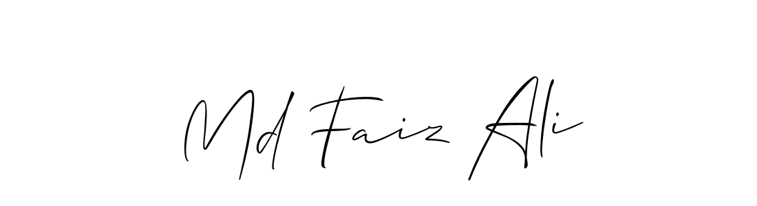 How to make Md Faiz Ali signature? Allison_Script is a professional autograph style. Create handwritten signature for Md Faiz Ali name. Md Faiz Ali signature style 2 images and pictures png