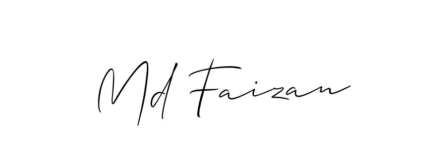 Make a beautiful signature design for name Md Faizan. With this signature (Allison_Script) style, you can create a handwritten signature for free. Md Faizan signature style 2 images and pictures png