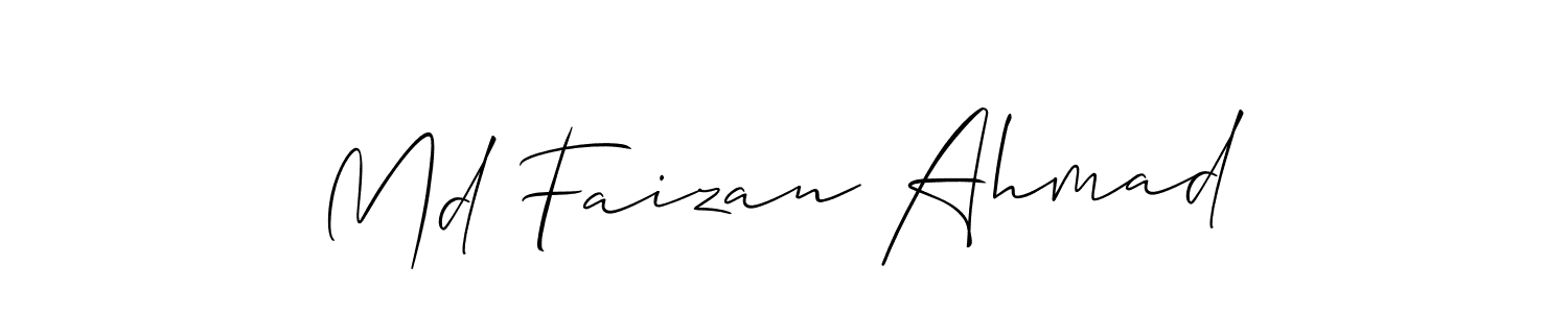 You should practise on your own different ways (Allison_Script) to write your name (Md Faizan Ahmad) in signature. don't let someone else do it for you. Md Faizan Ahmad signature style 2 images and pictures png