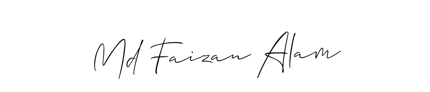 The best way (Allison_Script) to make a short signature is to pick only two or three words in your name. The name Md Faizan Alam include a total of six letters. For converting this name. Md Faizan Alam signature style 2 images and pictures png