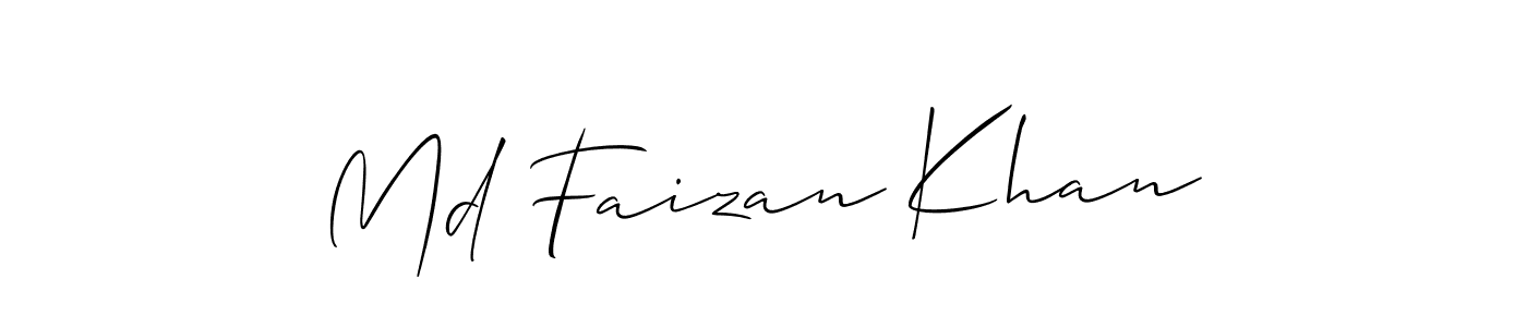 Also we have Md Faizan Khan name is the best signature style. Create professional handwritten signature collection using Allison_Script autograph style. Md Faizan Khan signature style 2 images and pictures png