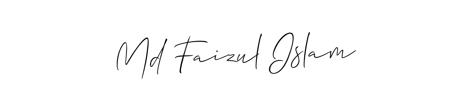 This is the best signature style for the Md Faizul Islam name. Also you like these signature font (Allison_Script). Mix name signature. Md Faizul Islam signature style 2 images and pictures png