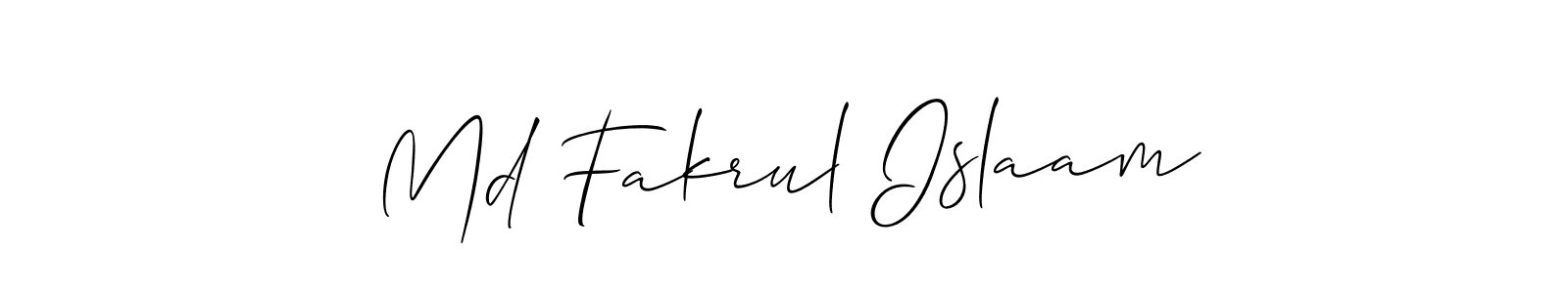 Also we have Md Fakrul Islaam name is the best signature style. Create professional handwritten signature collection using Allison_Script autograph style. Md Fakrul Islaam signature style 2 images and pictures png