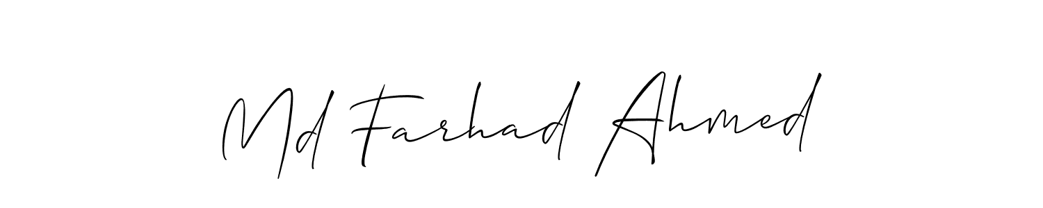 See photos of Md Farhad Ahmed official signature by Spectra . Check more albums & portfolios. Read reviews & check more about Allison_Script font. Md Farhad Ahmed signature style 2 images and pictures png