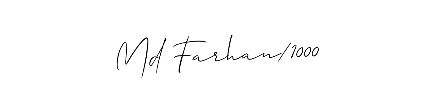 You can use this online signature creator to create a handwritten signature for the name Md Farhan/1000. This is the best online autograph maker. Md Farhan/1000 signature style 2 images and pictures png