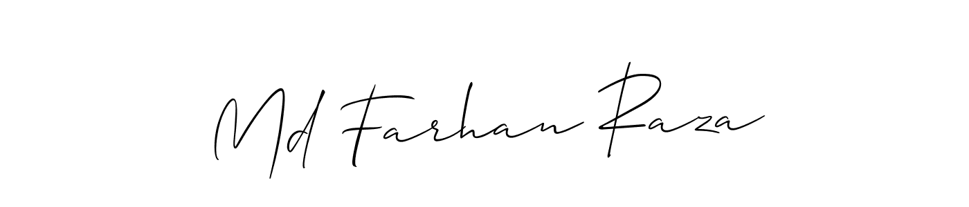 Also we have Md Farhan Raza name is the best signature style. Create professional handwritten signature collection using Allison_Script autograph style. Md Farhan Raza signature style 2 images and pictures png