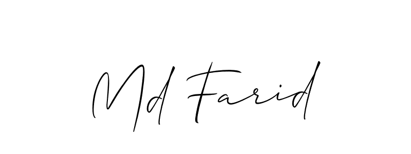 How to Draw Md Farid signature style? Allison_Script is a latest design signature styles for name Md Farid. Md Farid signature style 2 images and pictures png