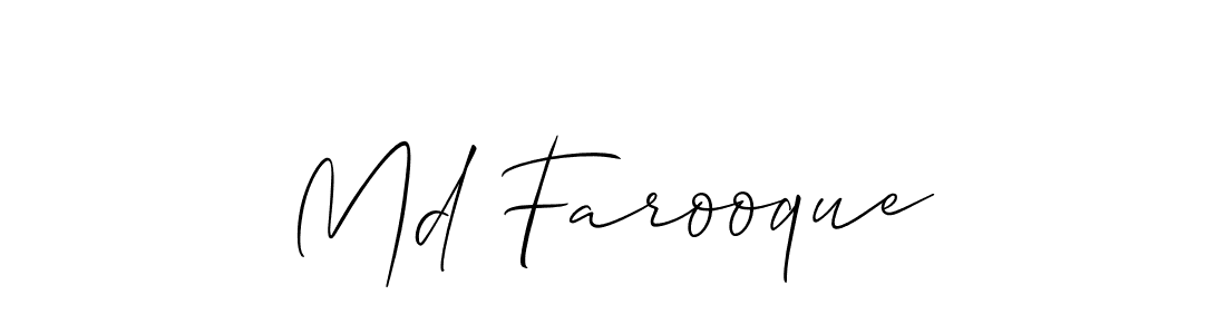 Allison_Script is a professional signature style that is perfect for those who want to add a touch of class to their signature. It is also a great choice for those who want to make their signature more unique. Get Md Farooque name to fancy signature for free. Md Farooque signature style 2 images and pictures png