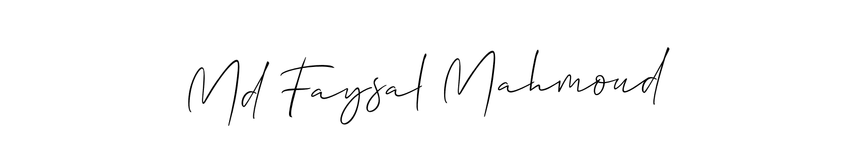 Make a short Md Faysal Mahmoud signature style. Manage your documents anywhere anytime using Allison_Script. Create and add eSignatures, submit forms, share and send files easily. Md Faysal Mahmoud signature style 2 images and pictures png