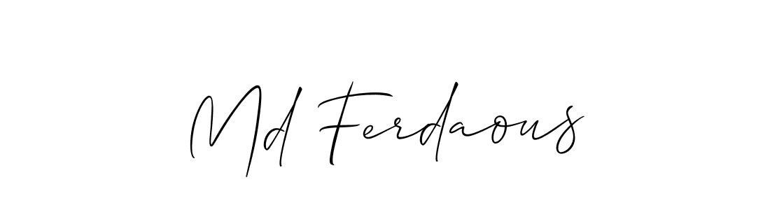 How to Draw Md Ferdaous signature style? Allison_Script is a latest design signature styles for name Md Ferdaous. Md Ferdaous signature style 2 images and pictures png