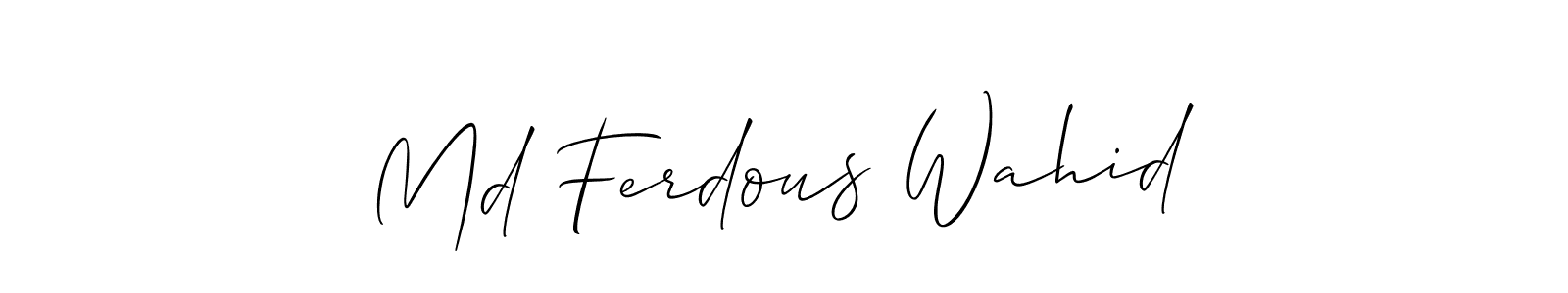 Once you've used our free online signature maker to create your best signature Allison_Script style, it's time to enjoy all of the benefits that Md Ferdous Wahid name signing documents. Md Ferdous Wahid signature style 2 images and pictures png