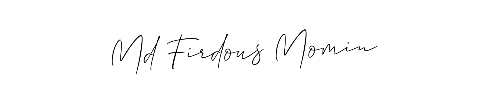Once you've used our free online signature maker to create your best signature Allison_Script style, it's time to enjoy all of the benefits that Md Firdous Momin name signing documents. Md Firdous Momin signature style 2 images and pictures png