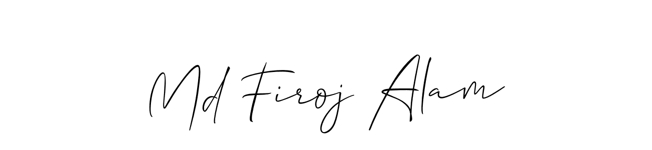 Create a beautiful signature design for name Md Firoj Alam. With this signature (Allison_Script) fonts, you can make a handwritten signature for free. Md Firoj Alam signature style 2 images and pictures png
