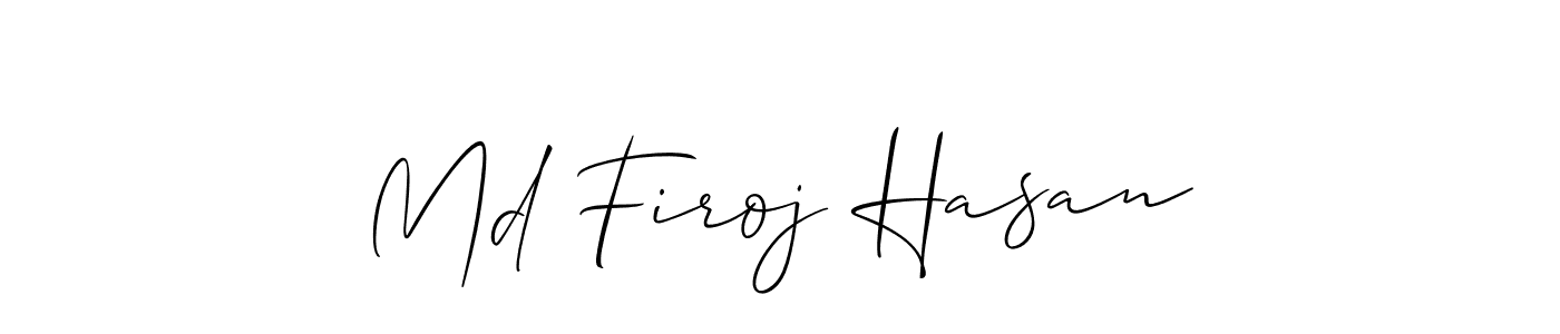 How to make Md Firoj Hasan signature? Allison_Script is a professional autograph style. Create handwritten signature for Md Firoj Hasan name. Md Firoj Hasan signature style 2 images and pictures png