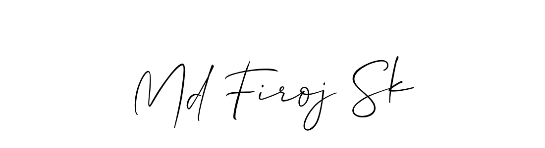 Similarly Allison_Script is the best handwritten signature design. Signature creator online .You can use it as an online autograph creator for name Md Firoj Sk. Md Firoj Sk signature style 2 images and pictures png