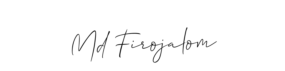 How to make Md Firojalom name signature. Use Allison_Script style for creating short signs online. This is the latest handwritten sign. Md Firojalom signature style 2 images and pictures png