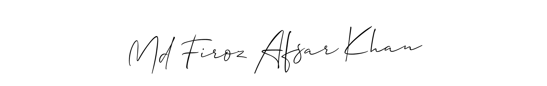 How to Draw Md Firoz Afsar Khan signature style? Allison_Script is a latest design signature styles for name Md Firoz Afsar Khan. Md Firoz Afsar Khan signature style 2 images and pictures png