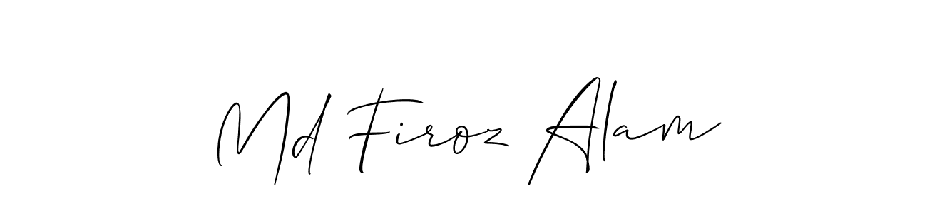 Create a beautiful signature design for name Md Firoz Alam. With this signature (Allison_Script) fonts, you can make a handwritten signature for free. Md Firoz Alam signature style 2 images and pictures png