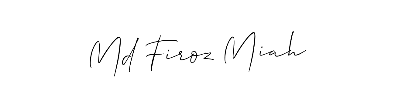 Make a beautiful signature design for name Md Firoz Miah. With this signature (Allison_Script) style, you can create a handwritten signature for free. Md Firoz Miah signature style 2 images and pictures png