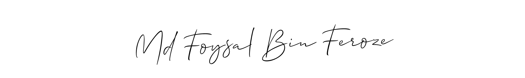 You should practise on your own different ways (Allison_Script) to write your name (Md Foysal Bin Feroze) in signature. don't let someone else do it for you. Md Foysal Bin Feroze signature style 2 images and pictures png
