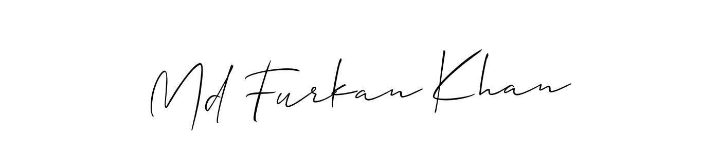 Make a beautiful signature design for name Md Furkan Khan. With this signature (Allison_Script) style, you can create a handwritten signature for free. Md Furkan Khan signature style 2 images and pictures png