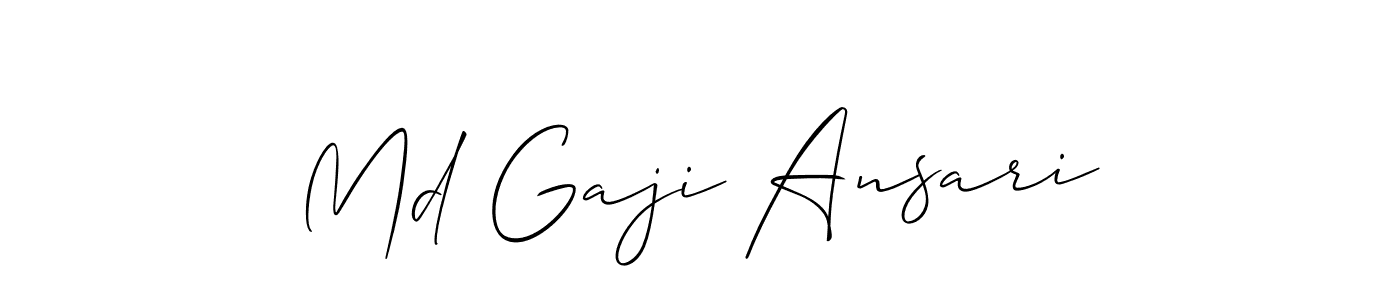 How to make Md Gaji Ansari name signature. Use Allison_Script style for creating short signs online. This is the latest handwritten sign. Md Gaji Ansari signature style 2 images and pictures png