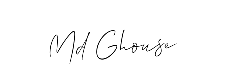 Use a signature maker to create a handwritten signature online. With this signature software, you can design (Allison_Script) your own signature for name Md Ghouse. Md Ghouse signature style 2 images and pictures png