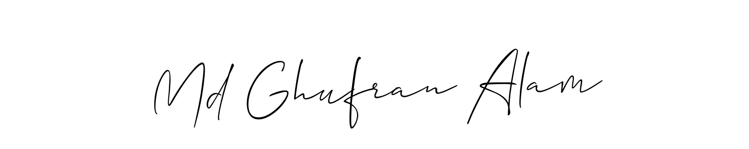 It looks lik you need a new signature style for name Md Ghufran Alam. Design unique handwritten (Allison_Script) signature with our free signature maker in just a few clicks. Md Ghufran Alam signature style 2 images and pictures png
