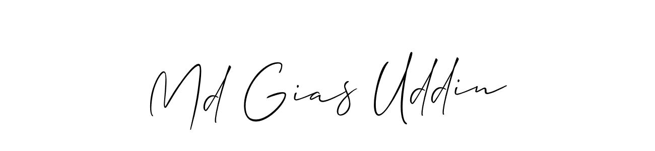 Design your own signature with our free online signature maker. With this signature software, you can create a handwritten (Allison_Script) signature for name Md Gias Uddin. Md Gias Uddin signature style 2 images and pictures png
