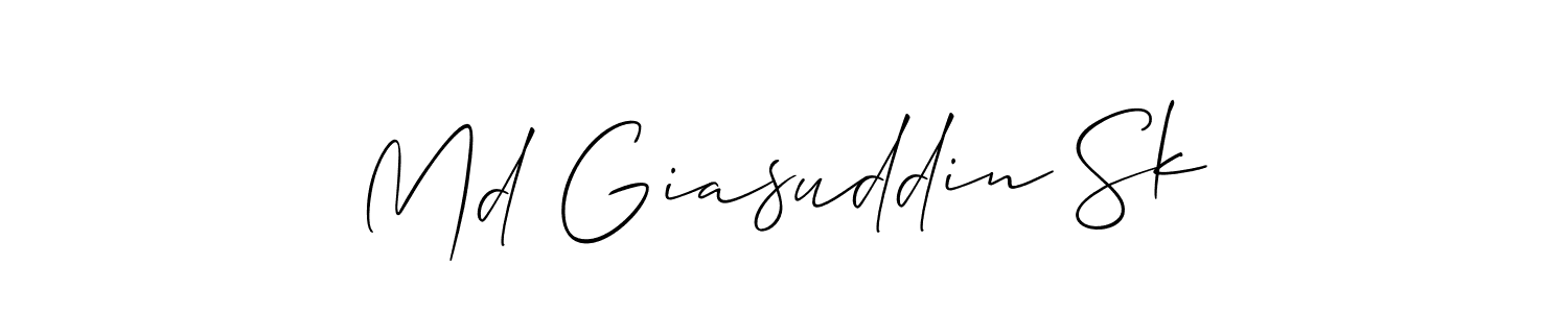 Also we have Md Giasuddin Sk name is the best signature style. Create professional handwritten signature collection using Allison_Script autograph style. Md Giasuddin Sk signature style 2 images and pictures png