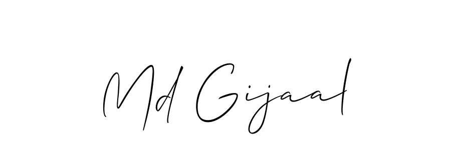 Also we have Md Gijaal name is the best signature style. Create professional handwritten signature collection using Allison_Script autograph style. Md Gijaal signature style 2 images and pictures png