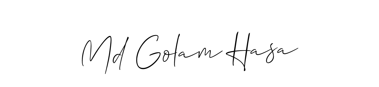 Similarly Allison_Script is the best handwritten signature design. Signature creator online .You can use it as an online autograph creator for name Md Golam Hasa. Md Golam Hasa signature style 2 images and pictures png
