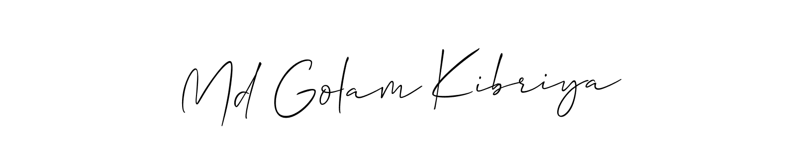 Md Golam Kibriya stylish signature style. Best Handwritten Sign (Allison_Script) for my name. Handwritten Signature Collection Ideas for my name Md Golam Kibriya. Md Golam Kibriya signature style 2 images and pictures png